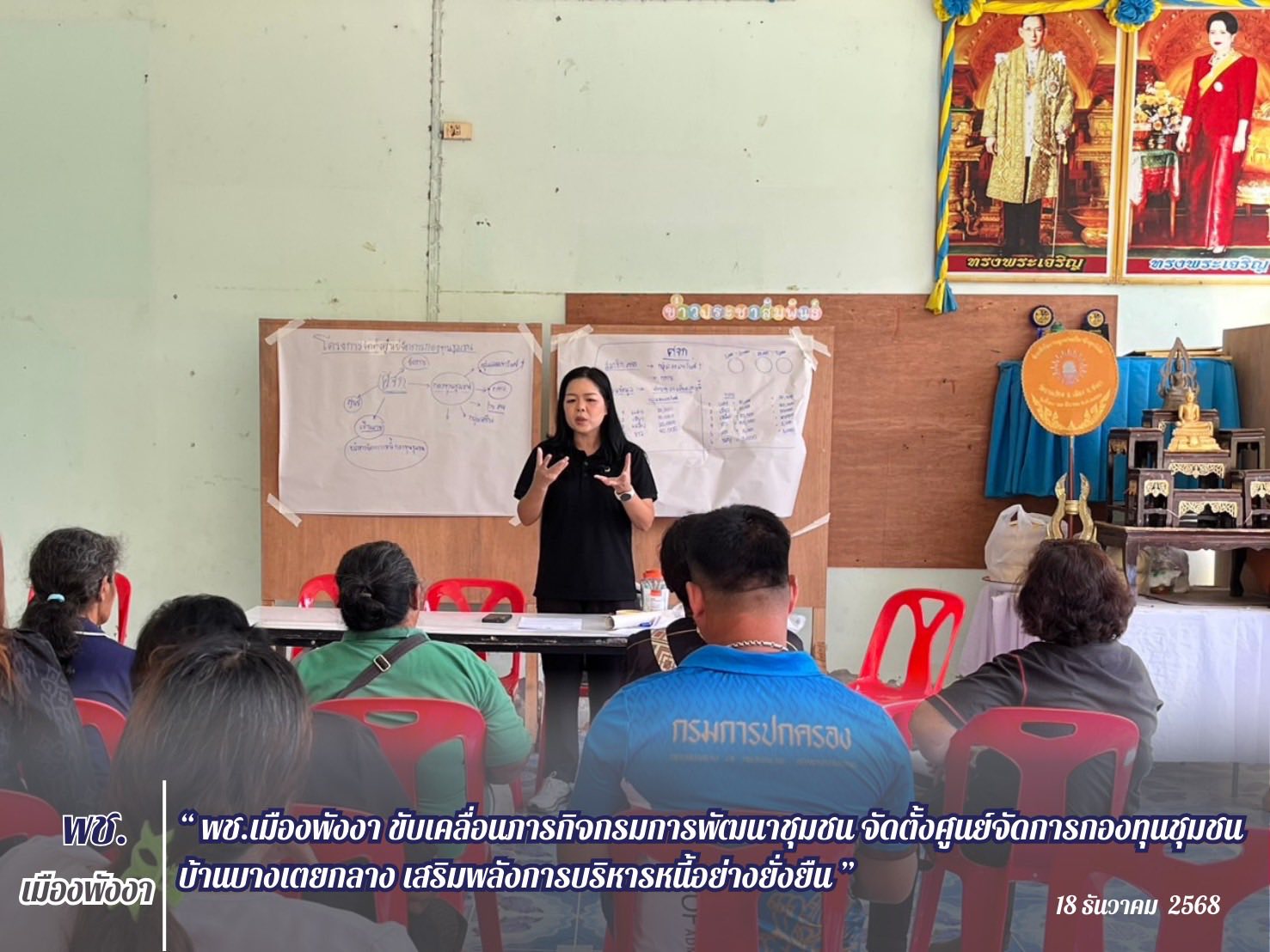 พช.เมืองพังงา ขับเคลื่อนภารกิจกรมการพัฒนาชุมชน จัดตั้งศูนย์จัดการกองทุนชุมชนบ้านบางเตยกลาง เสริมพลังการบริหารหนี้อย่างยั่งยืน